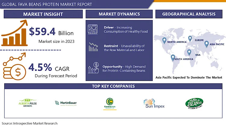 Global Fava Beans Protein Market Projected To Hit USD 88.29 Billion At A 4.5% CAGR By 2032