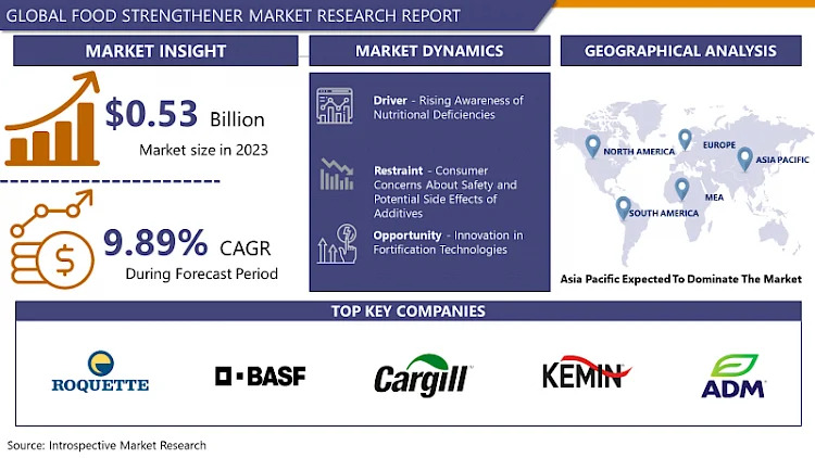 Food Strengthener Market To Capture A CAGR Of 9.89%, To Hit USD 1.25 Billion By 2032